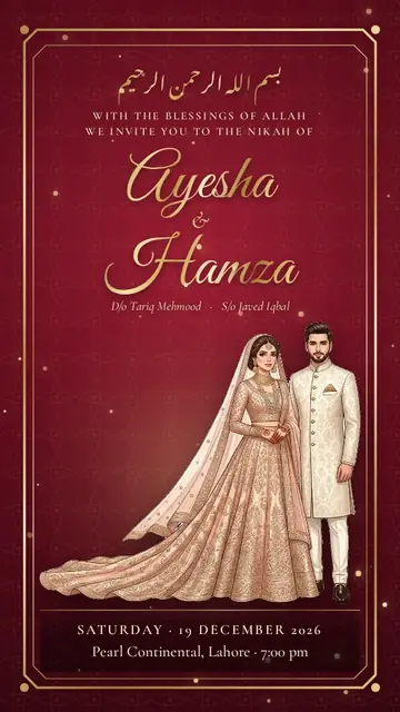 Ruby Classic shaadi card design