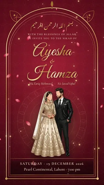 Ruby Darbar shaadi card design