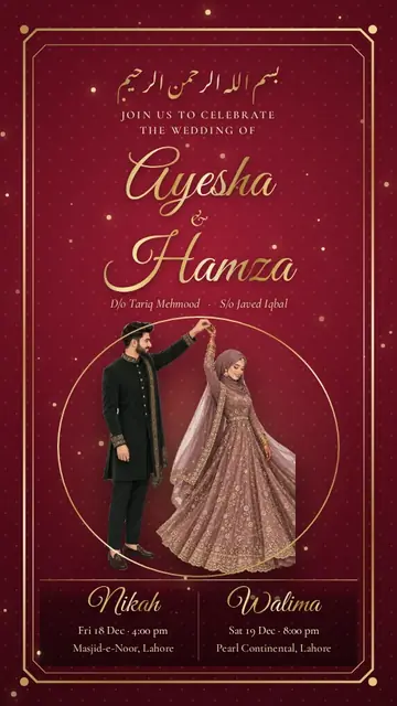 Ruby Medallion shaadi card design