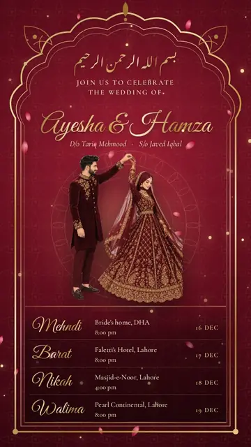 Ruby Mehrab shaadi card design