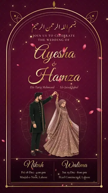 Wine Darbar shaadi card design