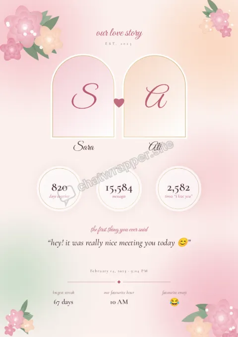 Blush Garden WhatsApp poster template