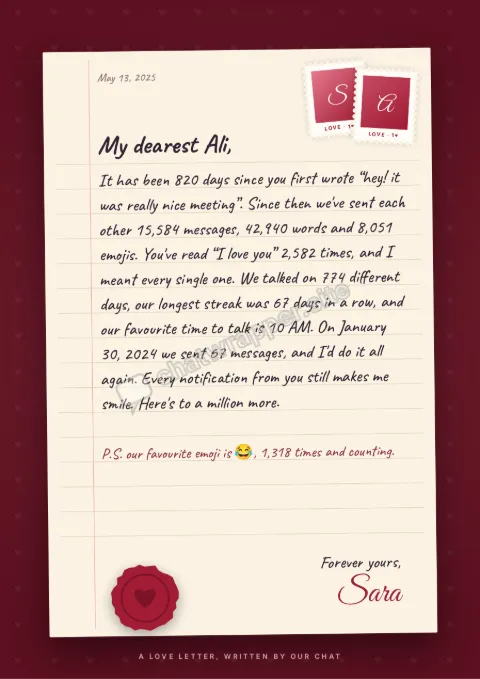 The Love Letter WhatsApp poster template