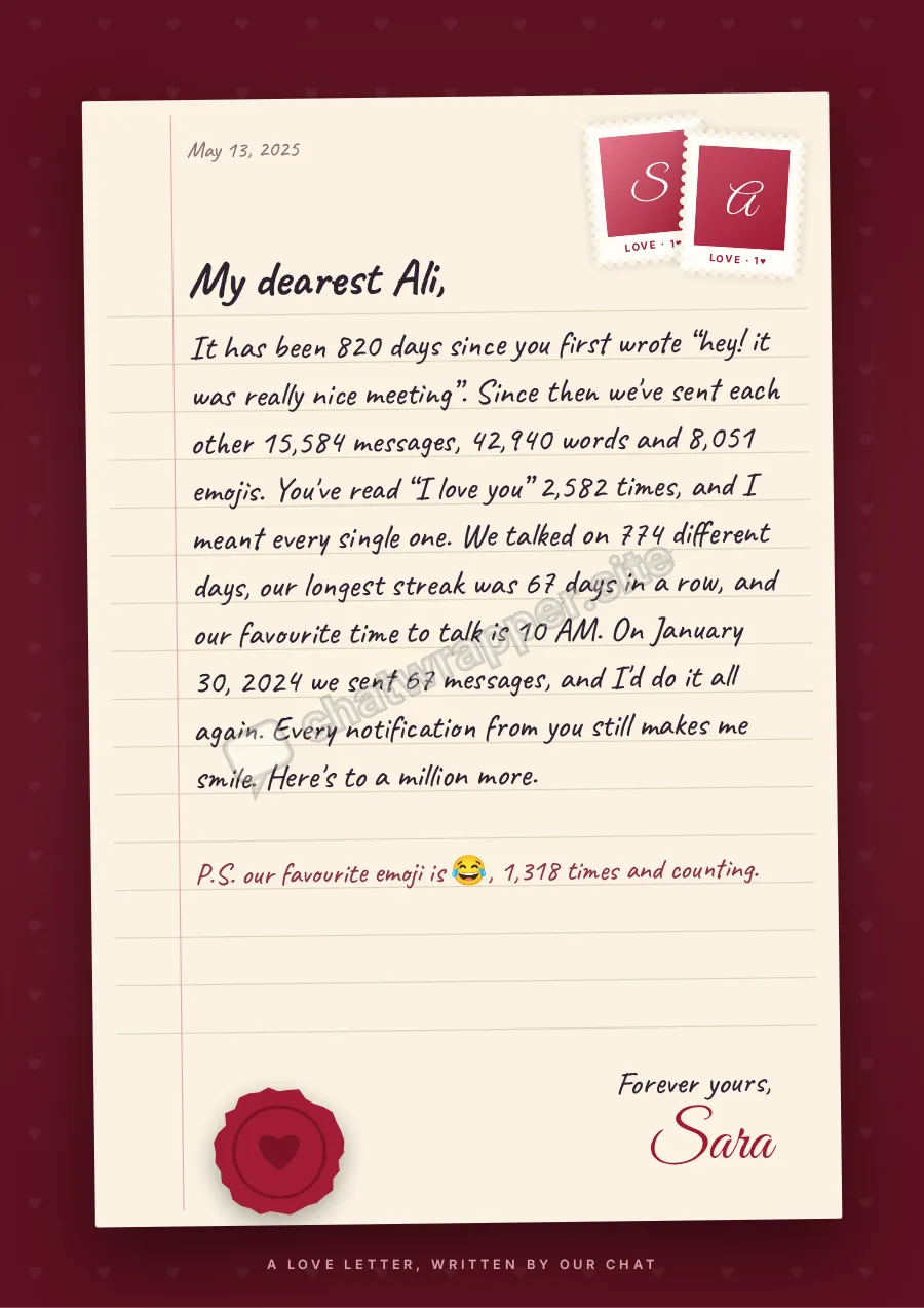 The Love Letter poster in a frame