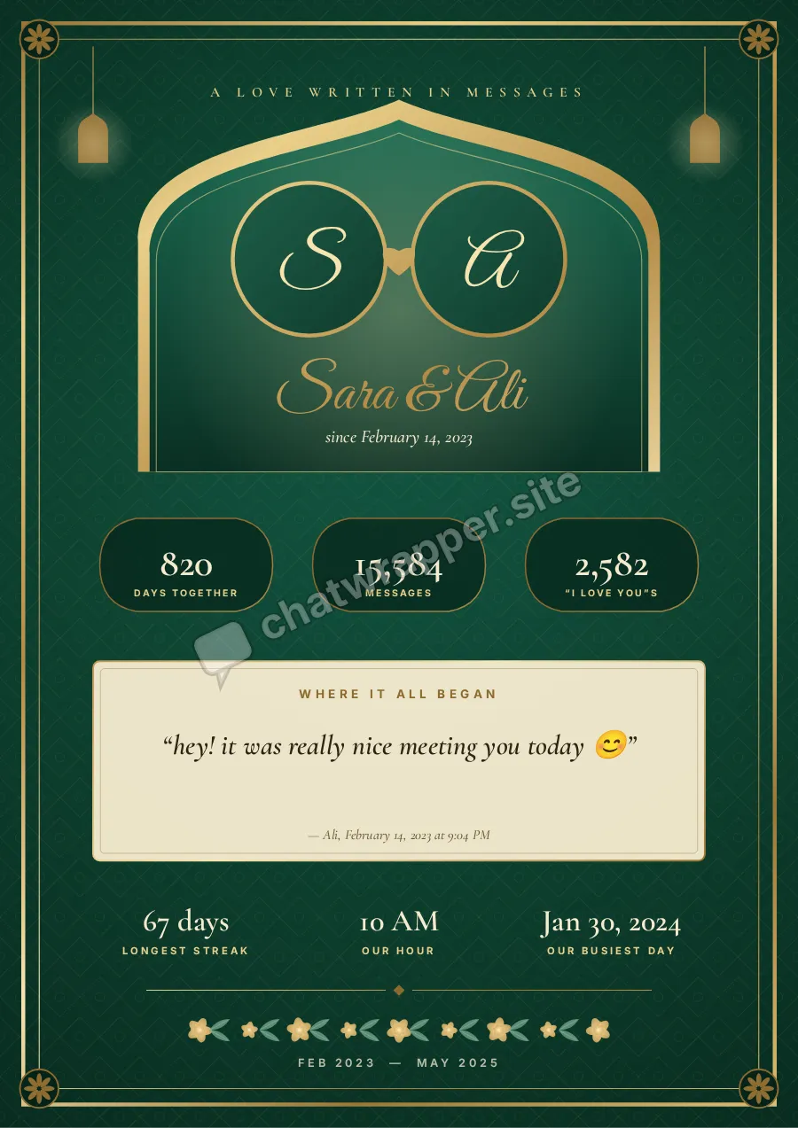 Emerald Nikah poster in a frame