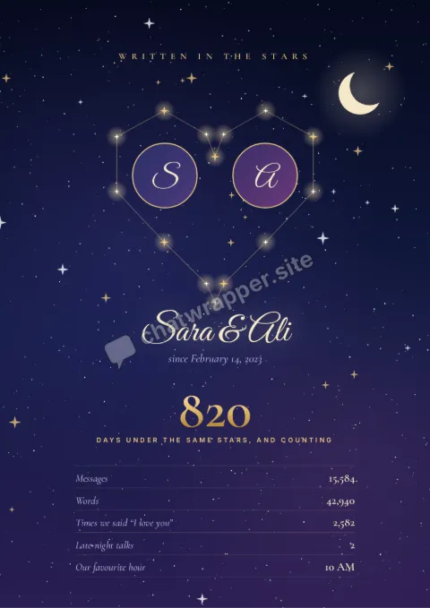 Written in the Stars WhatsApp poster template