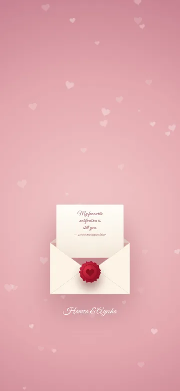 Love Letter home screen wallpaper