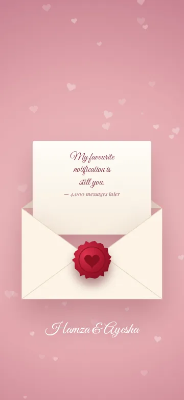 Love Letter lock screen wallpaper