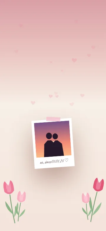 Polaroid & Tulips home screen wallpaper