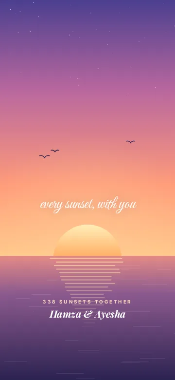 Every Sunset lock screen wallpaper