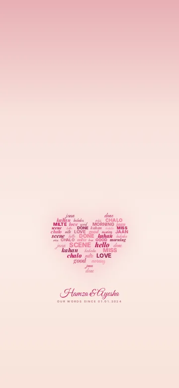 Words of Us home screen wallpaper