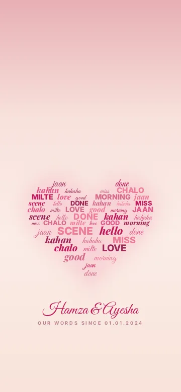 Words of Us lock screen wallpaper
